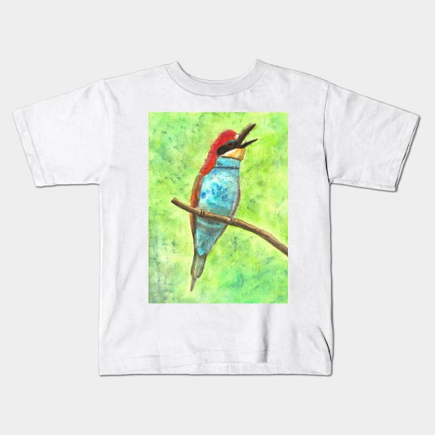 Bee-eater Kids T-Shirt by HandLu